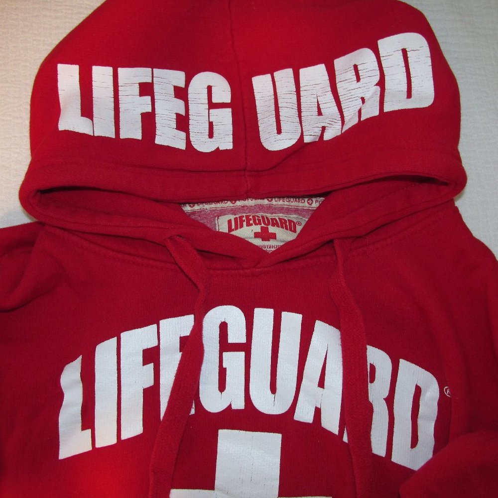 Red life guard hoodie